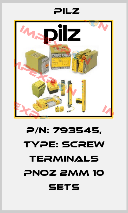 p/n: 793545, Type: Screw terminals PNOZ 2MM 10 sets Pilz