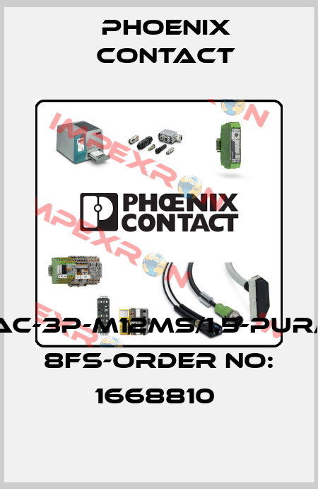 SAC-3P-M12MS/1,5-PUR/M 8FS-ORDER NO: 1668810  Phoenix Contact
