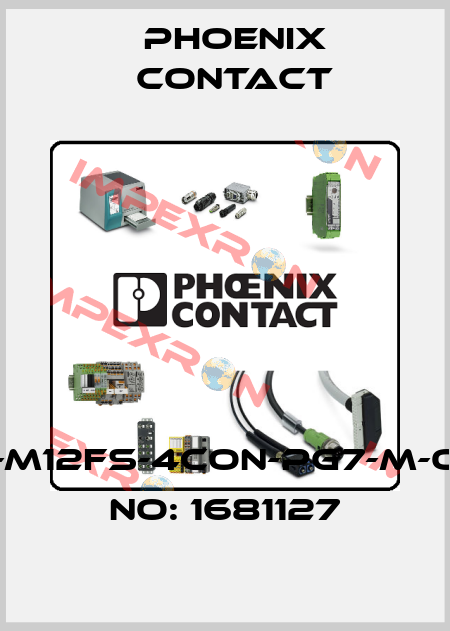 SACC-M12FS-4CON-PG7-M-ORDER NO: 1681127 Phoenix Contact