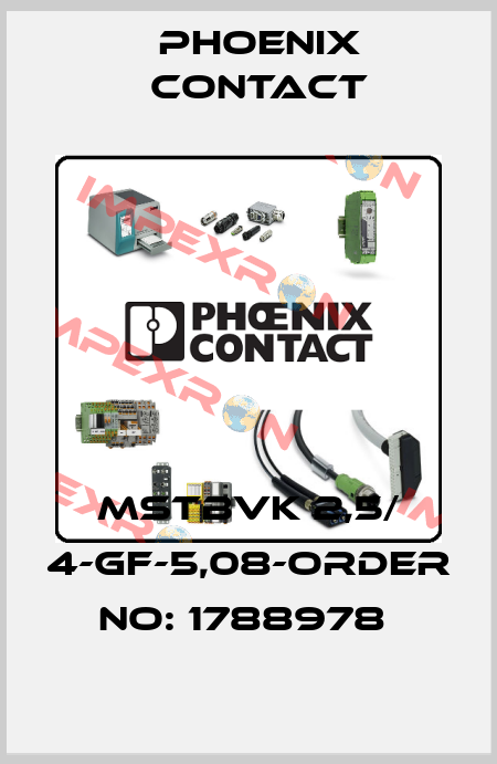 MSTBVK 2,5/ 4-GF-5,08-ORDER NO: 1788978  Phoenix Contact