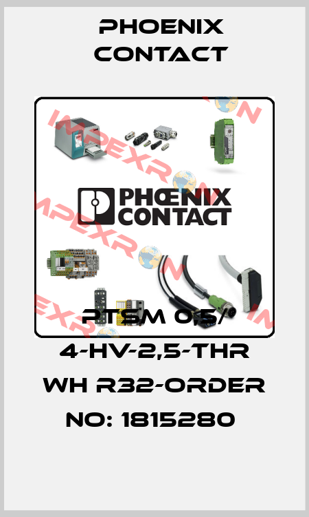PTSM 0,5/ 4-HV-2,5-THR WH R32-ORDER NO: 1815280  Phoenix Contact