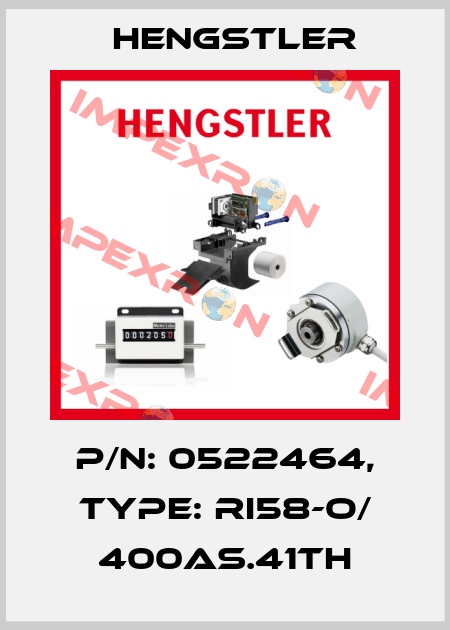 p/n: 0522464, Type: RI58-O/ 400AS.41TH Hengstler