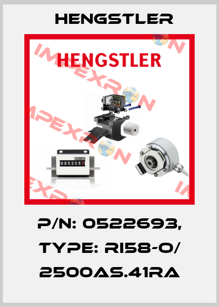 p/n: 0522693, Type: RI58-O/ 2500AS.41RA Hengstler