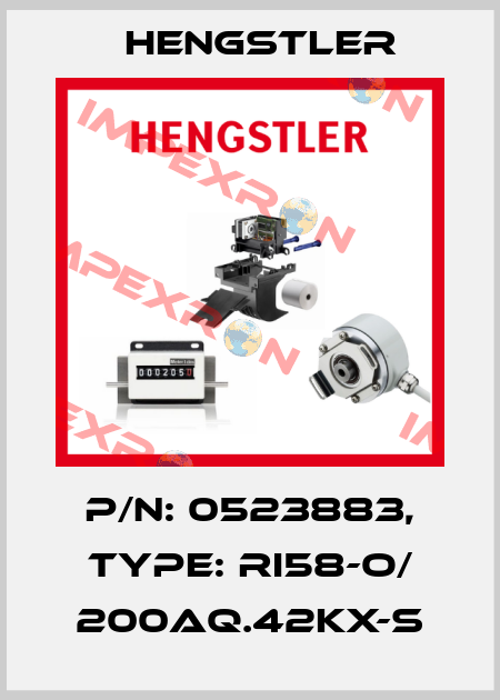 p/n: 0523883, Type: RI58-O/ 200AQ.42KX-S Hengstler