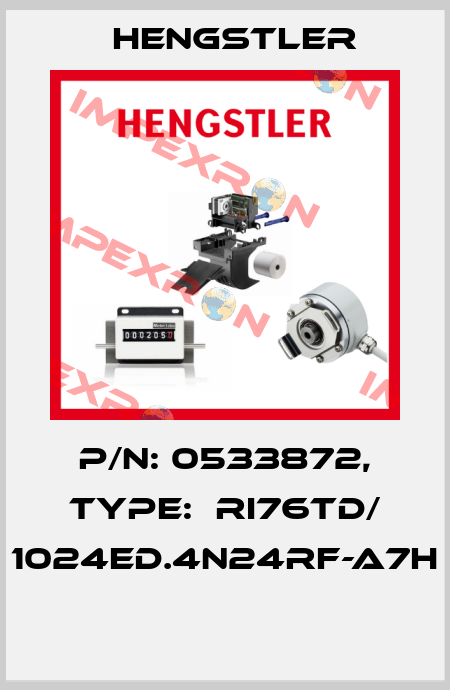 P/N: 0533872, Type:  RI76TD/ 1024ED.4N24RF-A7H  Hengstler