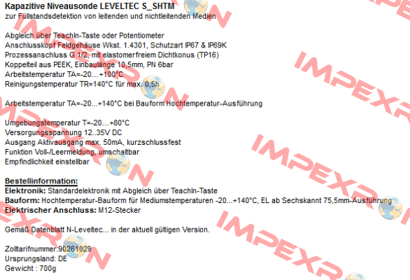  LEVELTEC S_SHTM  Hengesbach