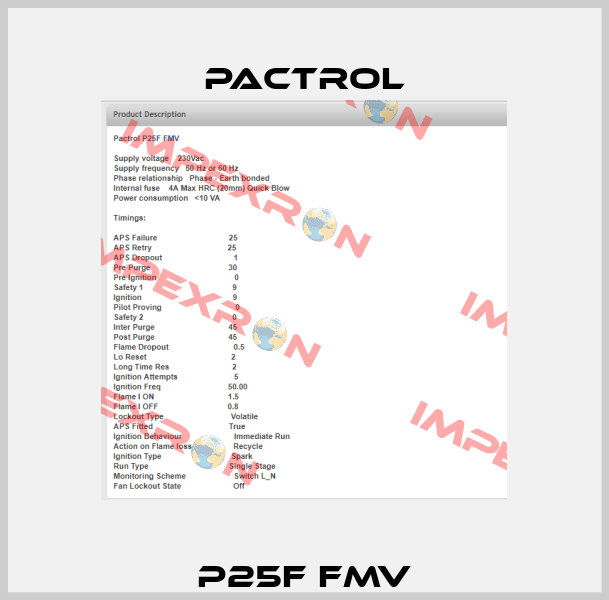 P25F FMV Pactrol