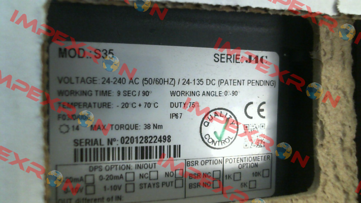 P/N: S4C000209, Type: J4C-S35 J+J Automation