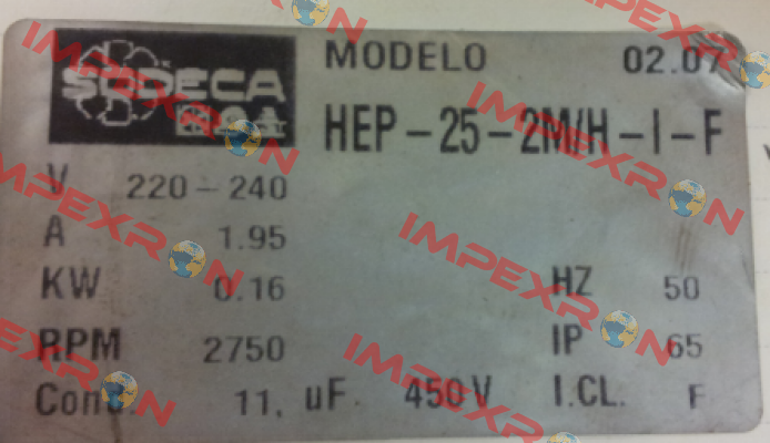 HEP-25-2M/H-I-F  Sodeca