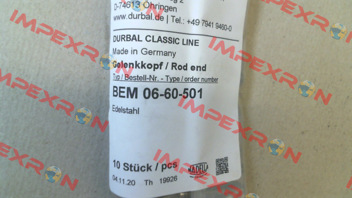 BEM 06-60-501 Durbal