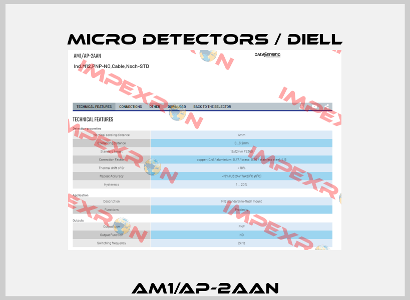 AM1/AP-2AAN Micro Detectors / Diell