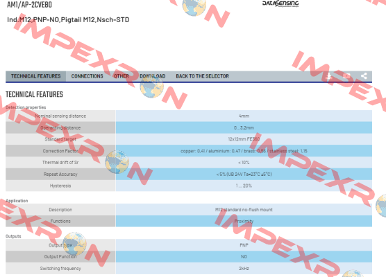 AM1/AP-2CVE80 Micro Detectors / Diell