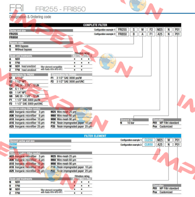 FRI-850-B-A-F1-A03-N-P01 MP Filtri