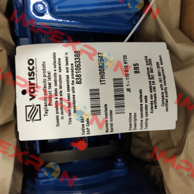 JE1-110 G10 NT20 Varisco pumps