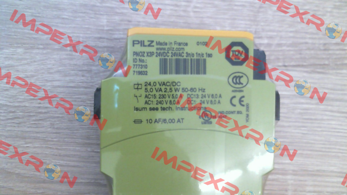 p/n: 777310, Type: PNOZ X3P 24VDC 24VAC 3n/o 1n/c 1so Pilz