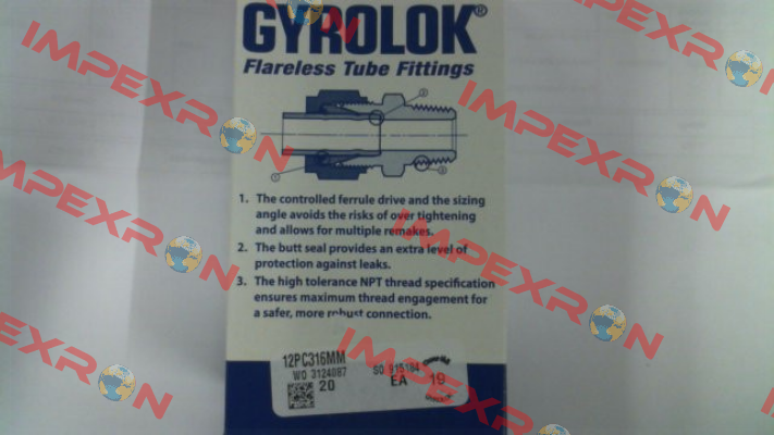 12PC-316/MM GYROLOK